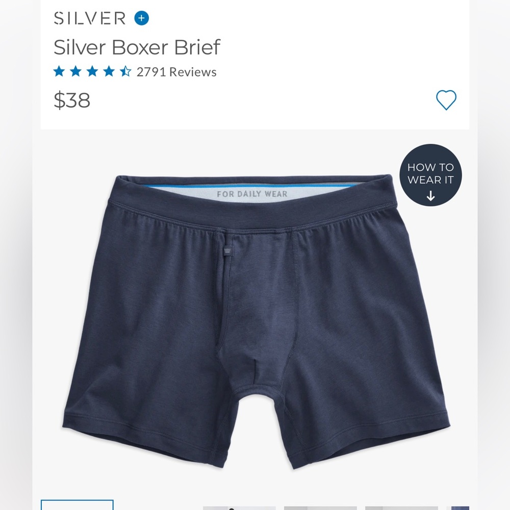 Silver Boxer Brief